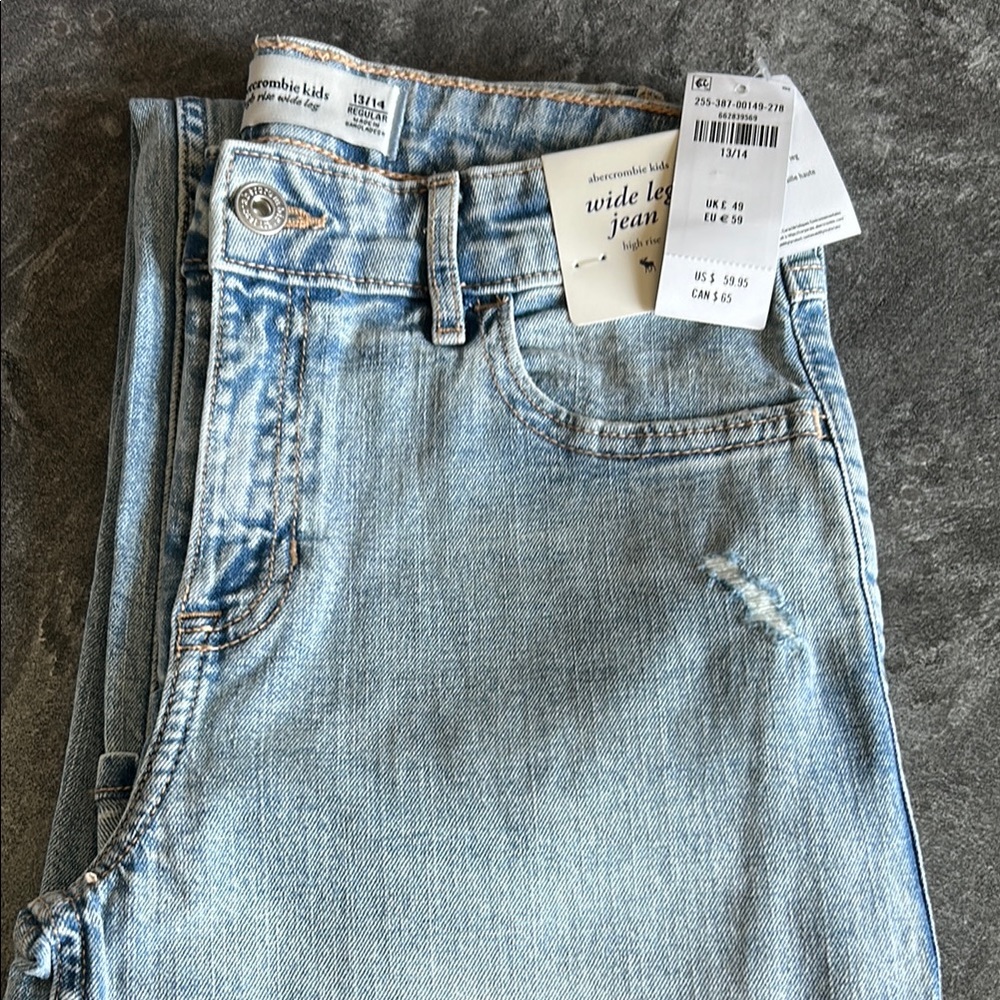 NWT  Abercrombie Kids Wide Leg Jeans